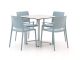 Forza Sile/Canzo 80 cm Gartenmöbel-Set 5-teilig stapelbar klappbar