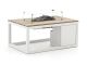 Cosiraw Lounge Feuertisch 120x80x55 cm