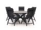 Bellagio Avenza/Fidenza ø 149 cm Gartenmöbel-Set 6-teilig verstellbar