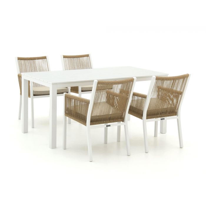 Manifesto Rivola/Menzano 160 cm GartenmöbelSet 5teilig Weiß (inkl