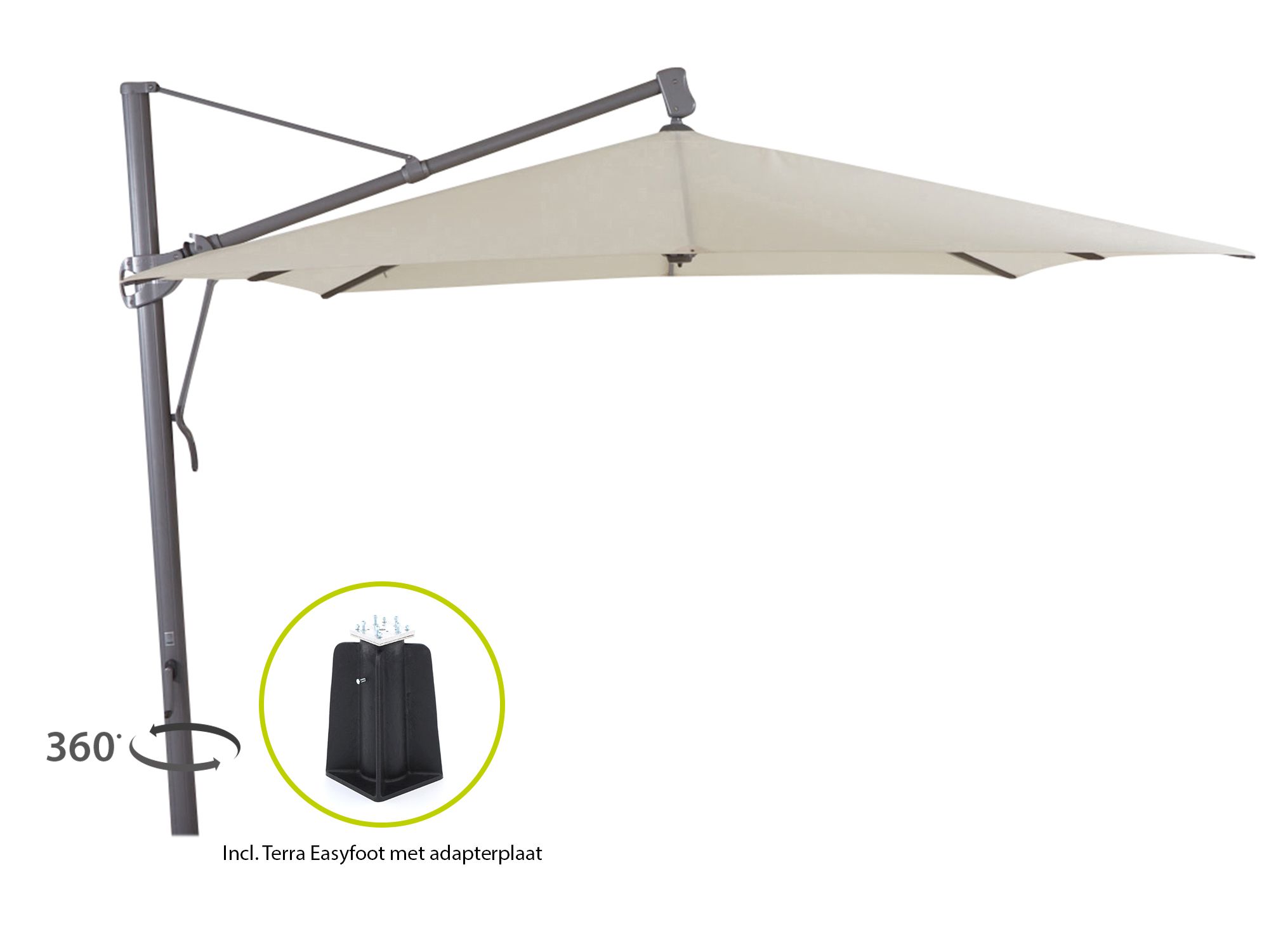 Glatz Sombrano Easy Ampelschirm 300×300 cm