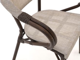 Forza Alserio Gartenstuhl stapelbar - Taupe - Beige - Braun - Textilene