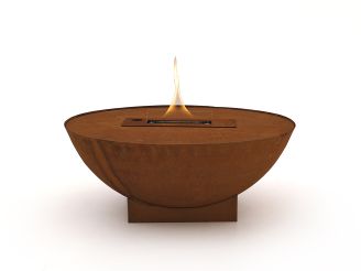Tenderflame Prometheus 60 Kamin ø 59,5 cm (h: 28 cm) - Cortenstahl (inkl. Abdeckung)