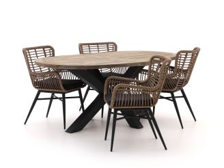 Intenso Asti/Rough-Y Ellips 200 cm Gartenmöbel-Set 5-teilig