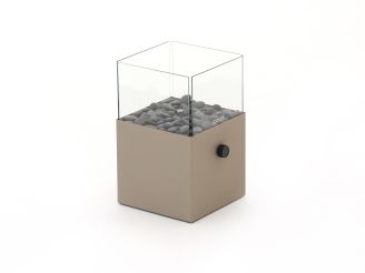 Cosiscoop Square Tischkamin 20x20 cm (h: 30 cm) - Sandy Beige