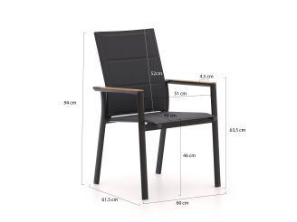Bellagio Albinea/Liverpool 210 cm Gartenmöbel-Set 7-teilig stapelbar