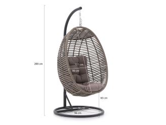 Manifesto Ortello Cocoon Hängesessel mit Gestell - Taupe - Beige - Braun - Polyrattan
