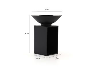 RedFire Onyx Classic Feuerschale mit Grill ø 80 cm - Black