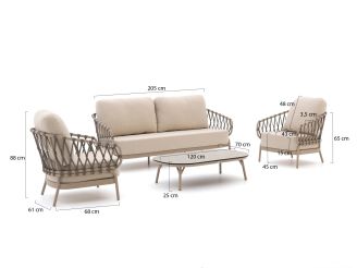 Tierra Outdoor Natal/Nora Sessel-Sofa Lounge-Set 4-teilig