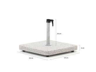 Glatz Sonnenschirmständer 55 kg für Alu-Smart, Alu-Twist - Granit