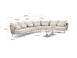 SUNS Feroli/Nova Ecklounge-Set 6-teilig