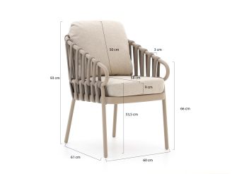 Tierra Outdoor Nuri/Orbital ø 120 cm Gartenmöbel-Set 5-teilig