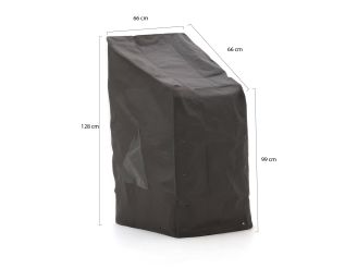 Kees Smit Gartenmöbelabdeckung stapelbare Stühle 66x66x88/128 cm - Grau (für 4–6 Stühle)