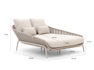SUNS Casto Daybed - Taupe - Beige - Braun - Rope (Seil)