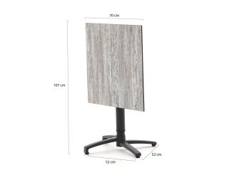Forza Sile/Canzo 70 cm Gartenmöbel-Set 3-teilig verstelbar