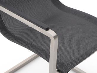 Bernstein Essen Freischwinger - Grau - Anthrazit - Textilene