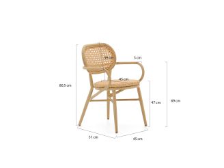 Forza Idrea Gartenstuhl stapelbar - Taupe - Beige - Braun - Polyrattan