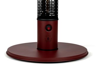 Monti HeatLine Pulse Gartentisch mit Heizstrahler 1500 W ø 60 cm (h: 75 cm) - Rot