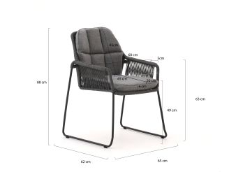 Tierra Outdoor Rivera/La Fonte ø 150 cm Gartenmöbel-Set 7-teilig