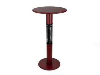 Monti HeatLine Vibe Bartisch mit Heizstrahler 1500 W ø 60 cm (h: 110 cm) - Rot