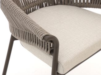 SUNS Santorini Gartenstuhl - Taupe - Beige - Braun - Rope (Seil)