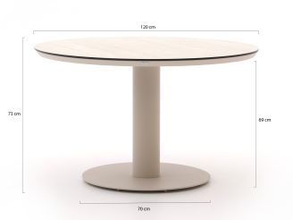 Bellagio Valli/La Fonte ø 120 cm Gartenmöbel-Set 5-teilig
