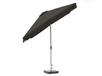 Shadowline Aruba Sonnenschirm 250x250 cm - Charcoal Black (inkl. 50 kg Sonnenschirmständer) (inkl. Schutzhülle)
