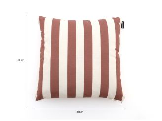 Madison Dekokissen 60x60 cm - Stripes Red Natural Outdoor Finishing