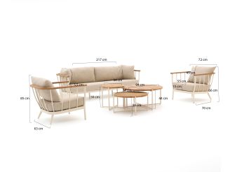 Apple Bee Condor Sessel-Sofa Lounge-Set 6-teilig 5-Sitzer