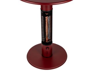 Monti HeatLine Pulse Gartentisch mit Heizstrahler 1500 W ø 60 cm (h: 75 cm) - Rot