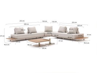 Bellagio San Lupo Ecklounge-Set 5-teilig 5-Sitzer