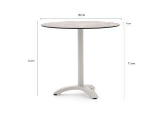 Bellagio Lisio Gartentisch ø 80 cm (h: 73 cm) - Kunststoff