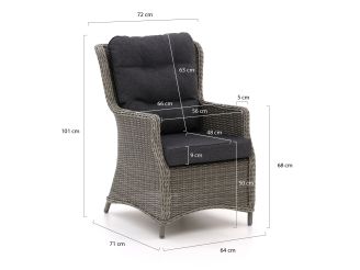 Intenso Milano Dining Gartensessel - Grau - Anthrazit - Polyrattan