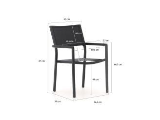 Bellagio Roma/Fidenza 160 cm Gartenmöbel-Set 5-teilig stapelbar