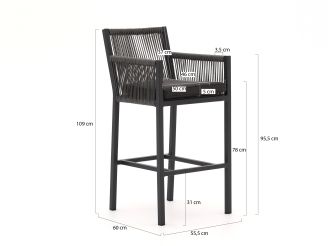 Manifesto Rivola/Linosa 150 cm Gartenbar-Set 5-teilig