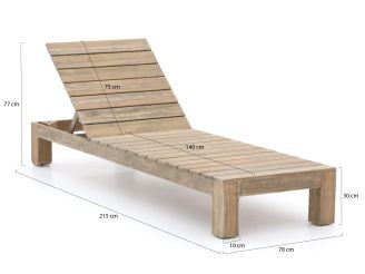 ROUGH-X Gartenliege - Old Teak Greywash - Holz