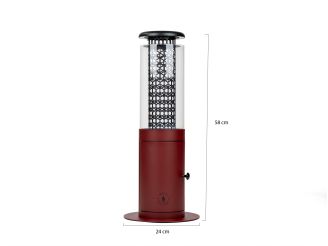 Monti HeatLine Ember Pellet Heizstrahler ø 24 cm (h: 58 cm) - Rot