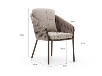 SUNS Nappa/Nova ø 170 cm Gartenmöbel-Set 7-teilig
