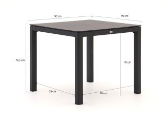 Intenso Asti/La Fonte 90 cm Gartenmöbel-Set 5-teilig