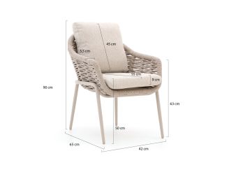 SUNS Casto/Nova ø 150 cm Gartenmöbel-Set 6-teilig