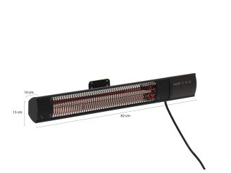 Sunred Dark Wand Heizstrahler 2500 Watt - Black
