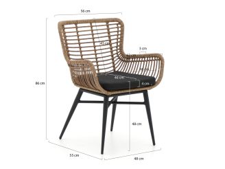 Intenso Asti/Rough-Y Ellips 200 cm Gartenmöbel-Set 5-teilig