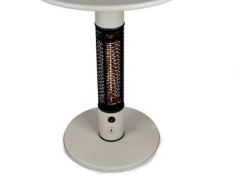 Monti HeatLine Pulse Gartentisch mit Heizstrahler 1500 W ø 60 cm (h: 75 cm) - Beige