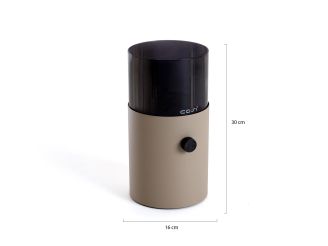 Cosiscoop Original Tischkamin ø 16 cm (h: 30 cm) - Sandy Beige Smoked - Limited Edition
