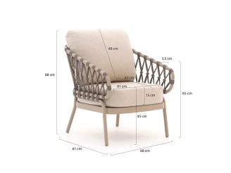 Tierra Outdoor Natal/Moreno ø 150 cm Low Dining Gartenmöbel-Set 5-teilig