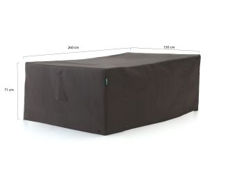 Kees Smit Gartenmöbelabdeckung Sessel-Sofa Lounge-Set 220x138x75 cm - Grau
