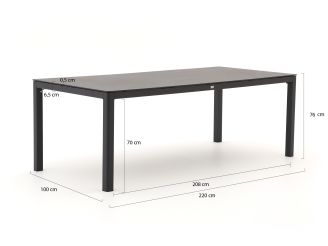 Intenso Asti/La Fonte 220 cm Gartenmöbel-Set 7-teilig