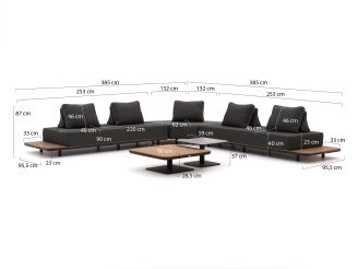 Bellagio San Lupo Ecklounge-Set 5-teilig 5-Sitzer
