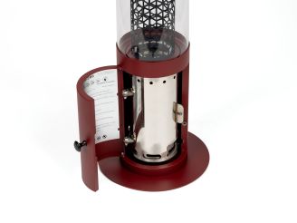 Monti HeatLine Ember Pellet Heizstrahler ø 24 cm (h: 58 cm) - Rot