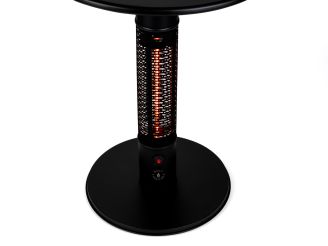 Monti HeatLine Pulse Gartentisch mit Heizstrahler 1500 W ø 60 cm (h: 75 cm) - Schwarz